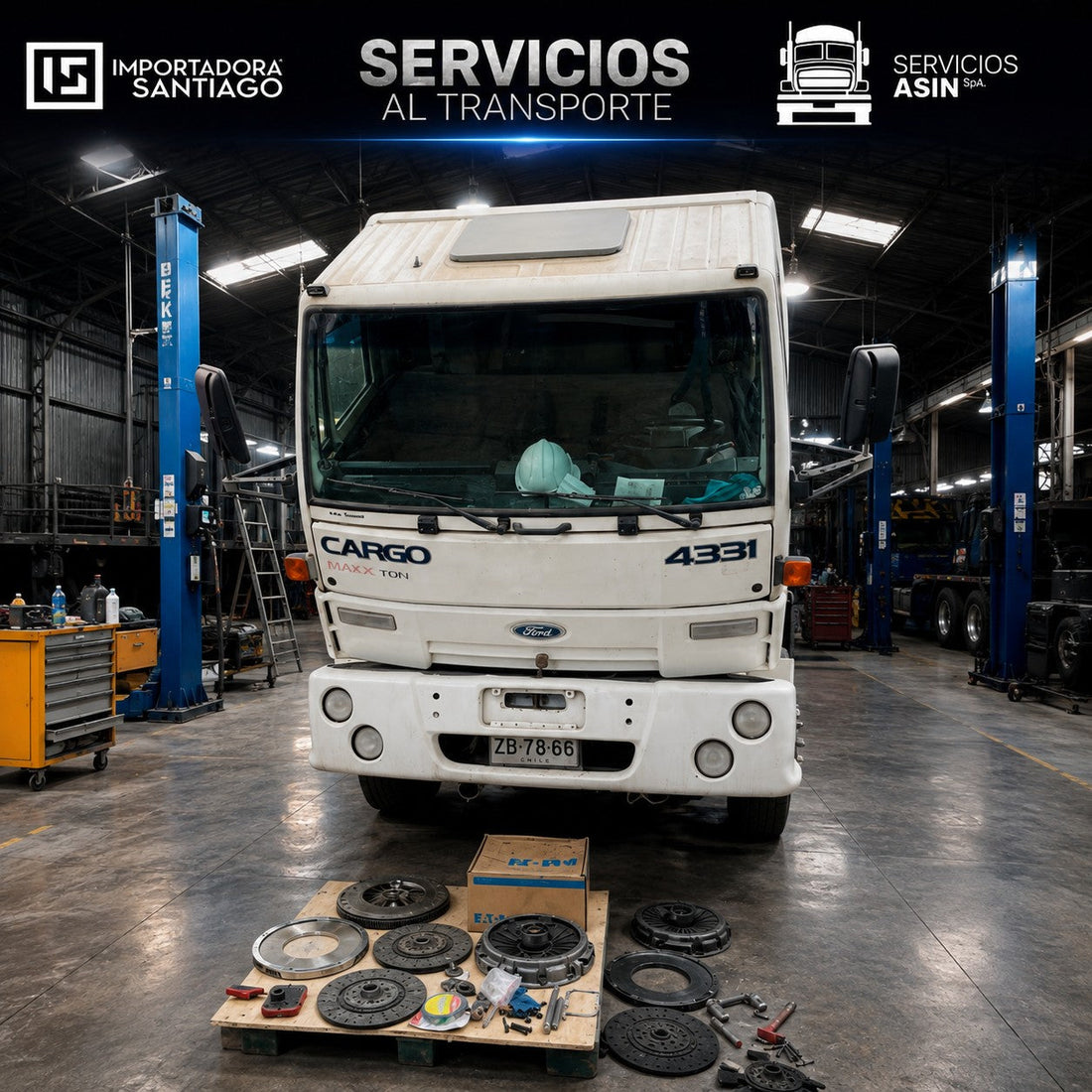 Reparación Correctiva de Embrague Ford Cargo 4331 con Kit Eaton Doble Disco