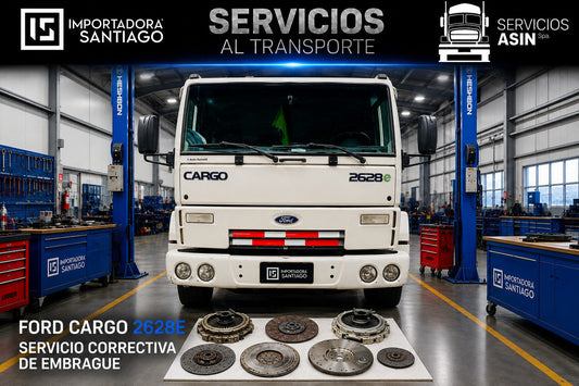 Reparación Correctiva de Embrague Ford Cargo 2628e con Volante Nuevo en Santiago