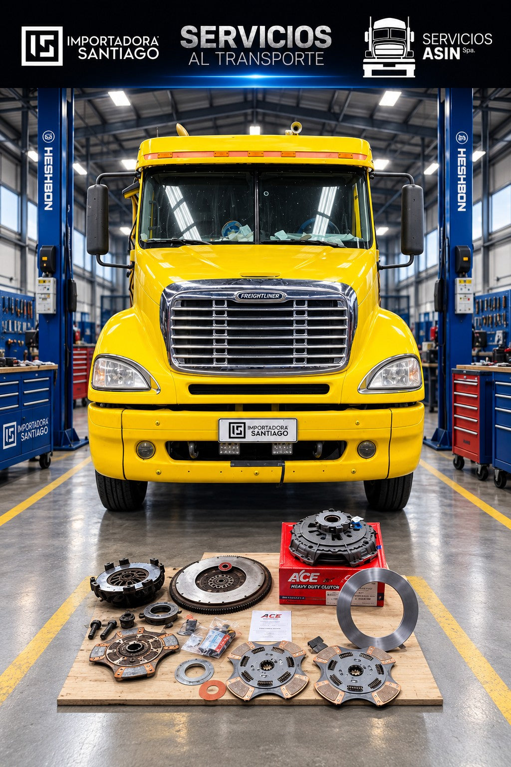 Reparación Correctiva de Embrague Freightliner CL 120 Ace Americano
